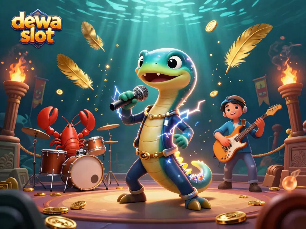 Experience thrilling dewa slot action with lively characters and dynamic casino elements.