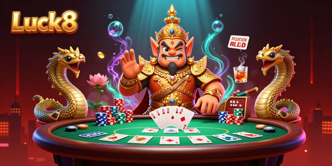 Immerse in Luck8’s vibrant atmosphere with unique gaming and lucky symbols in an engaging casino environment.