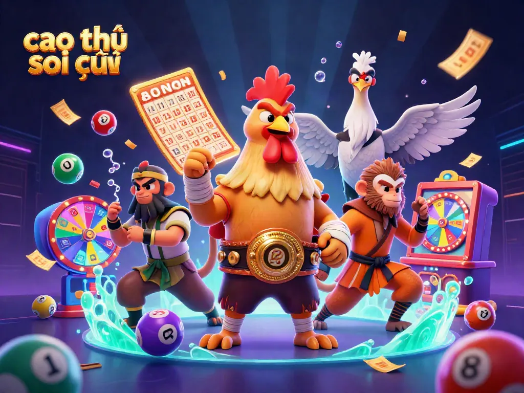 Engaging scene featuring cao thủ soi cầu characters in a vibrant lottery setting, enhancing excitement.
