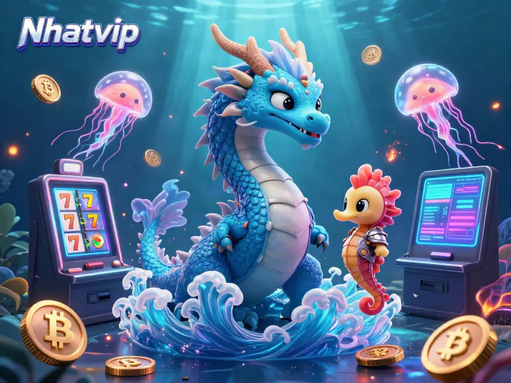 Nhatvip players enjoying vibrant slot machines and immersive underwater adventures.