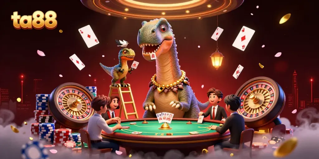 Engage in thrilling poker at ta88 with dynamic dealers, colorful chips, and eye-catching decor.
