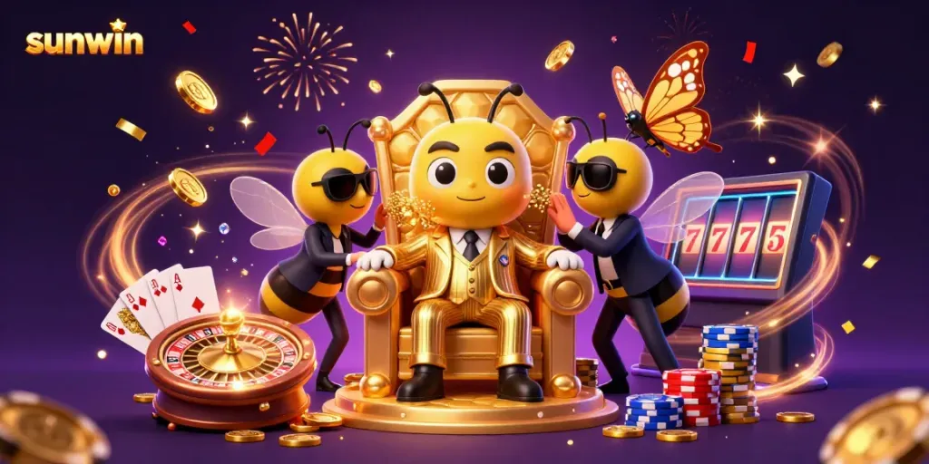 Experience exciting gameplay with sunwin's vibrant casino atmosphere featuring a bumblebee mob boss.