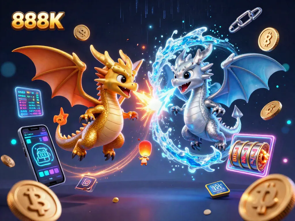 Engage in thrilling gaming at 888K with dynamic dragons, crypto elements, and slot excitement.