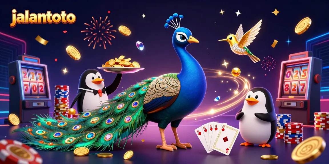 Experience thrilling wins at jalantoto with vibrant casino elements and animated characters.