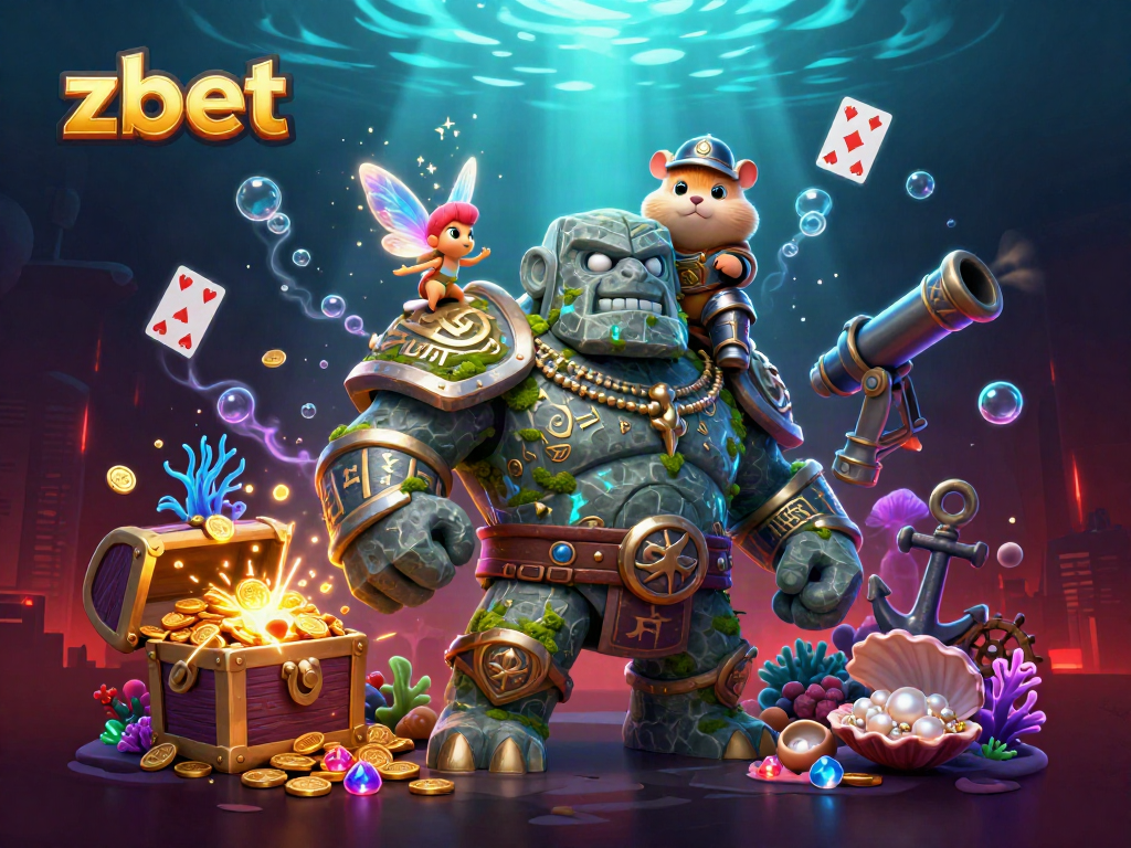 Experience thrilling gameplay with zbet in a vibrant 3D casino fantasy scene full of magic and treasure.