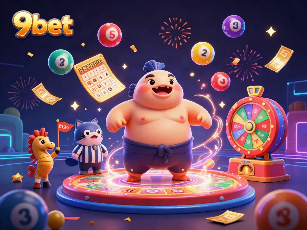 Experience the thrill of 9bet gaming with dynamic casino elements and vibrant characters.