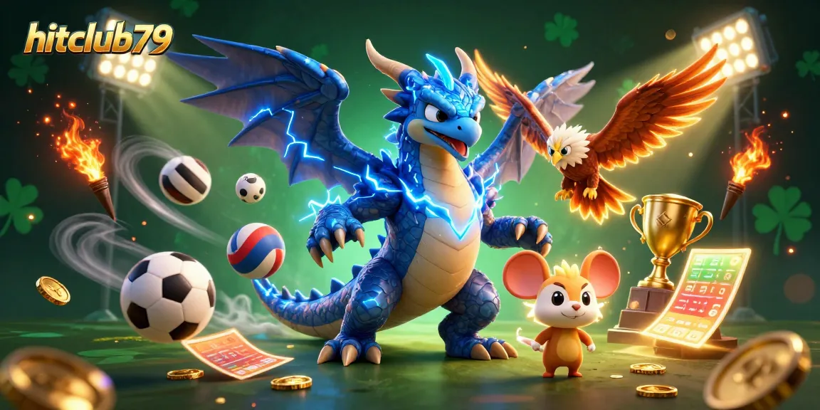 Experience hitclub79's electrifying gaming adventure with dynamic characters and vibrant sports elements.