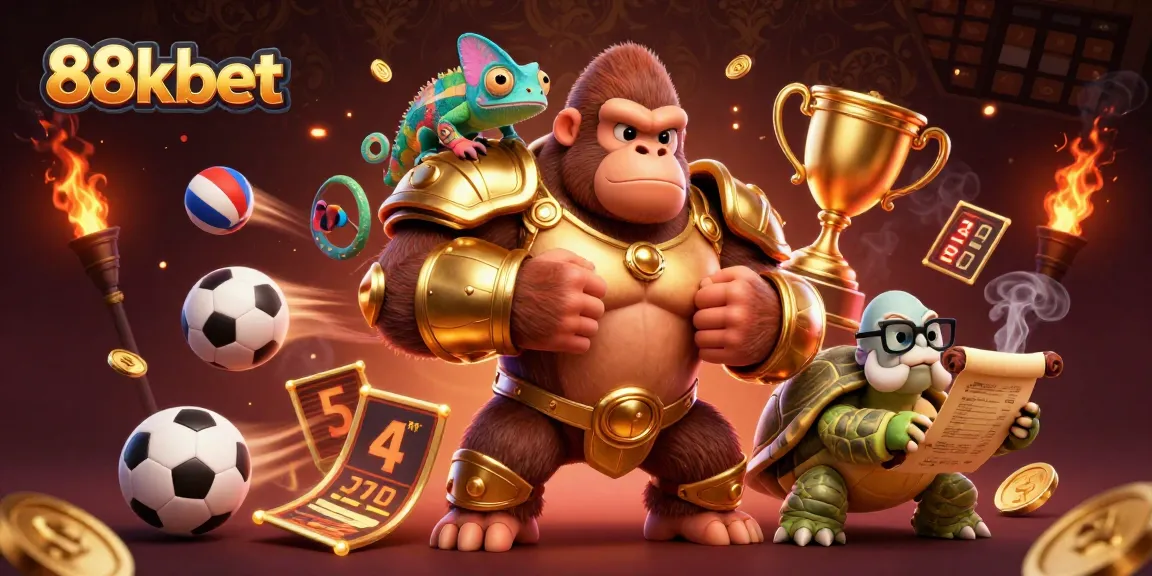 Engage with thrilling sports betting action at 88kbet featuring dynamic characters and energetic elements.