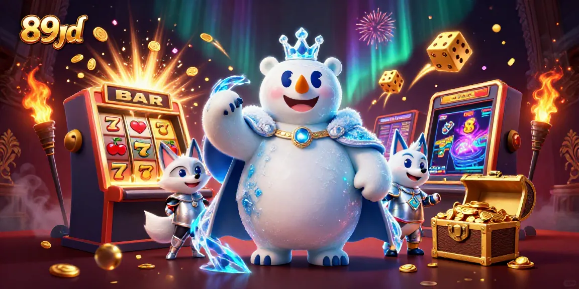 Engage with thrilling slots and live games at 89bd, featuring unique characters and vibrant casino elements.