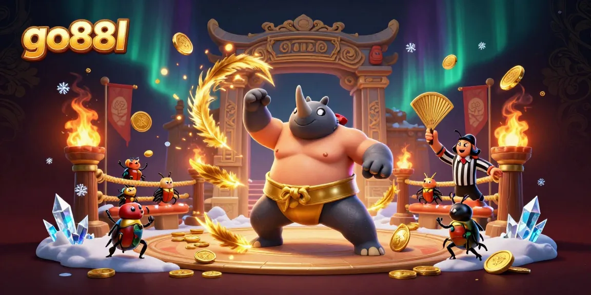 Witness the energetic depiction of go88l's casino charm with dynamic characters and gold coins in action.