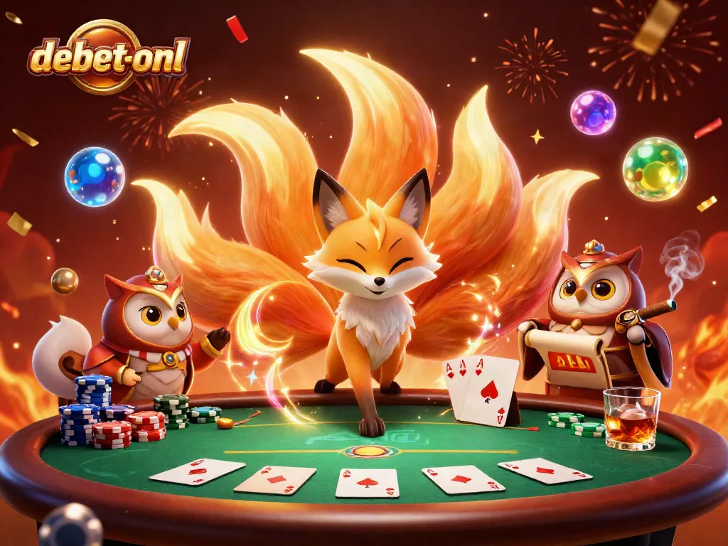 Join the excitement at debet-onl with vibrant characters celebrating casino wins.
