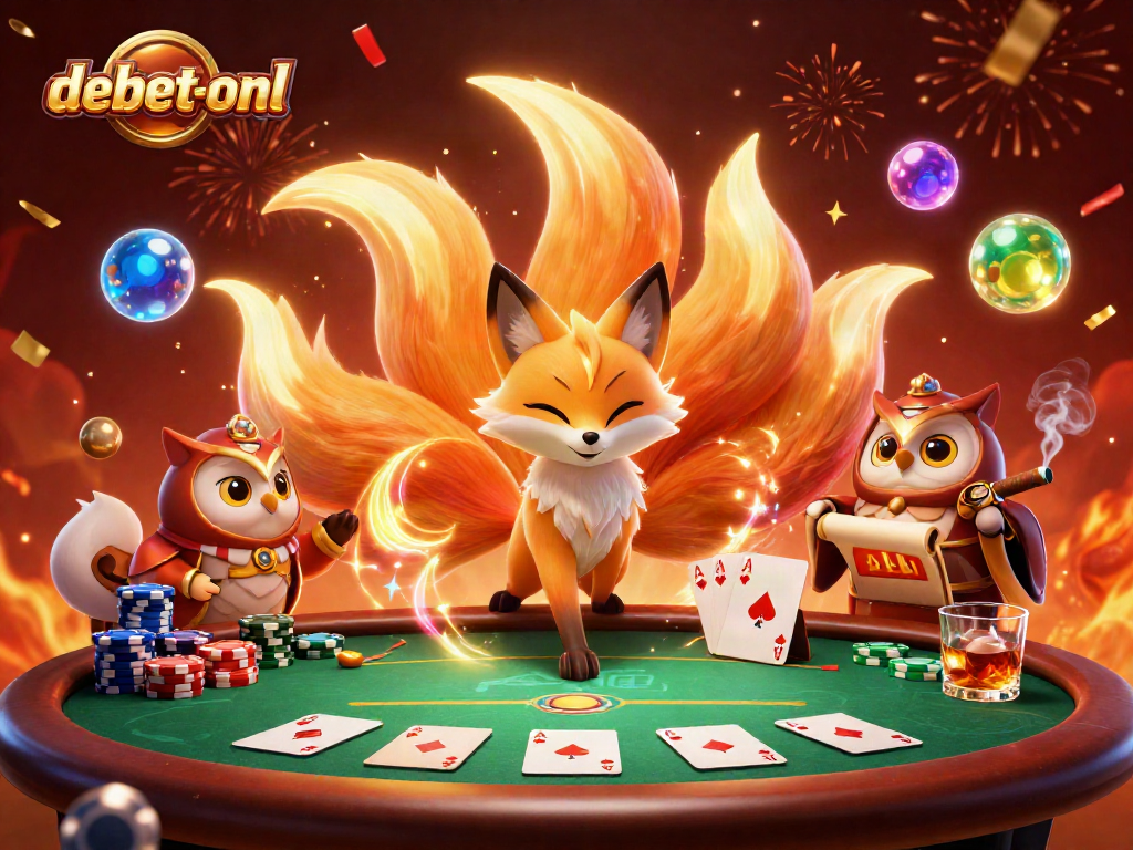 Join the excitement at debet-onl with vibrant characters celebrating casino wins.