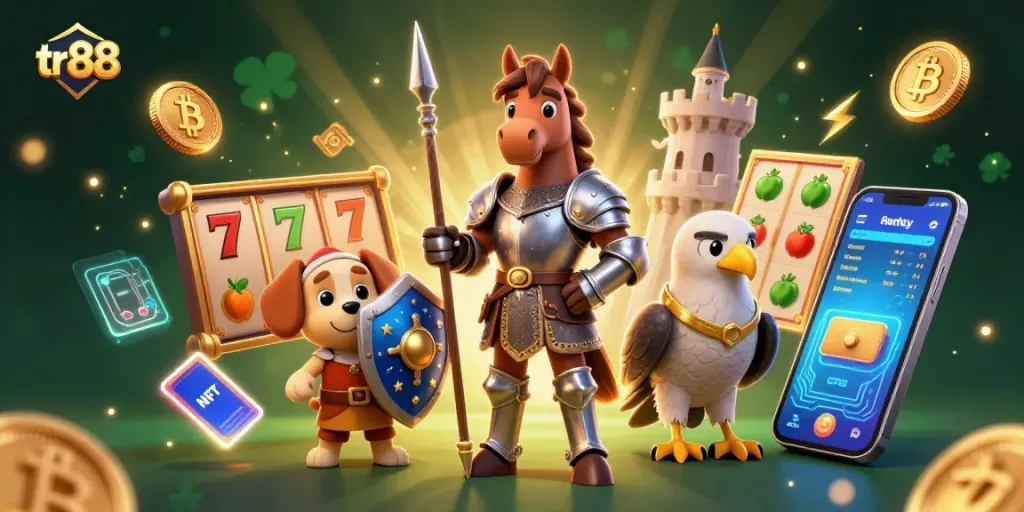 Engage with tr 88's vibrant slot scenery featuring a medieval knight and treasure elements.
