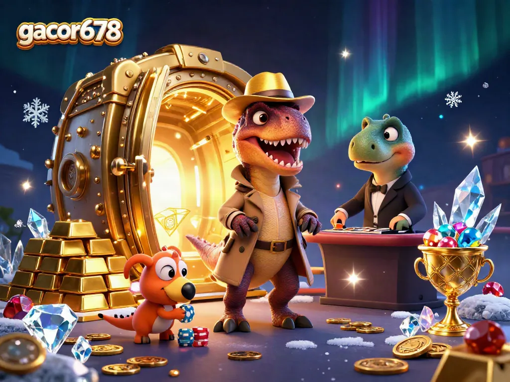 Play exciting games at gacor678, with a thrilling blackjack scene featuring dynamic characters and treasures.