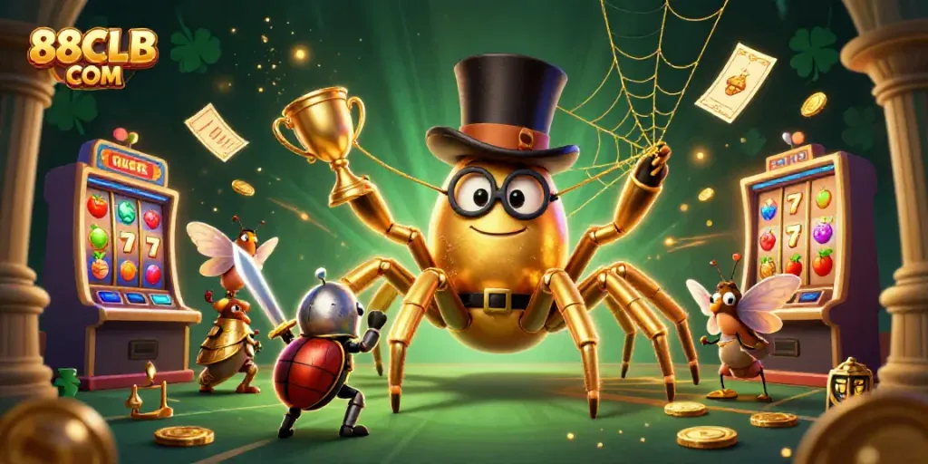 Engage with the vibrant world of 88CLB COM featuring unique casino characters and gaming elements.